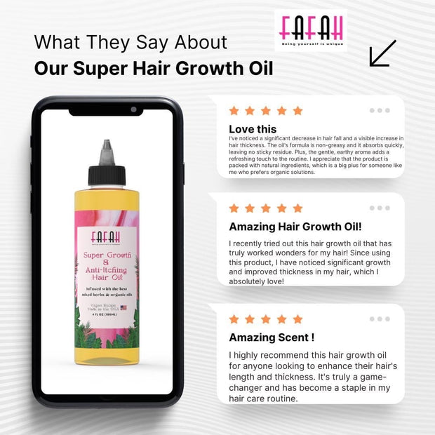🌿 The Fafah Super Growth & Anti-Itching Hair Oil