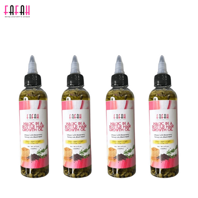 ✨ Magic Hair Growth Oil for Thicker, Fuller & Longer Hair ✨ 4 Bottle Value Bundle