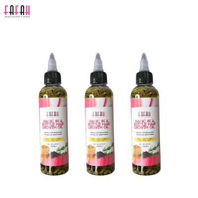 ✨ Magic Hair Growth Oil for Thicker, Fuller & Longer Hair ✨ 3 Bottle Value Bundle
