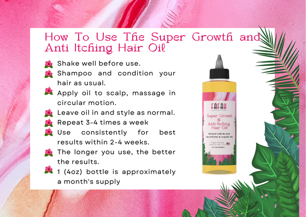 🌿 The Fafah Super Growth & Anti-Itching Hair Oil